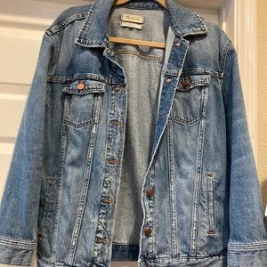 Madewell oversized distressed denim jacket